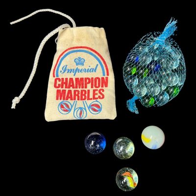 Sale Photo Thumbnail #243: This is a complete, original Champion marbles game in the original packaging. [RS]
