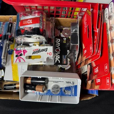 Sale Photo Thumbnail #255: Includes batteries, labels, Post-Its, SD cards, laminating sheets, and more. [RS]