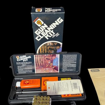 Sale Photo Thumbnail #260: Includes a bore sighter, cleaning kits, wood grips (including Colt), 12-gauge ammo, and .38 target ammo. The ammunition is not complete boxes. NO SHIPPING ON AMMUNITION. [RS]