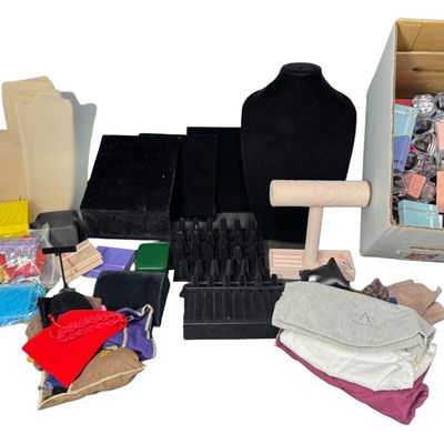 Sale Photo Thumbnail #312: Includes jewelry boxes, jewelry sachets, jewelry props, and more. Total of 200+ pieces. [RS]