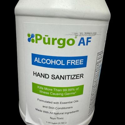 Sale Photo Thumbnail #347: Includes one gallon of 70% isopropyl alcohol, two full gallons of hand sanitizer, and one partially full gallon bottle of sanitizer with pump. Total of four bottles. [RS]
