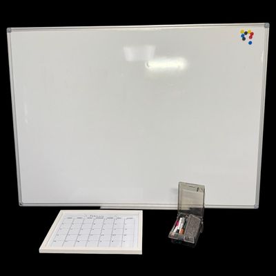 Sale Photo Thumbnail #348: Includes a Lockways 48” x 35” board, and a 16” x 12” calendar board. Both pieces are magnetic. [RS]