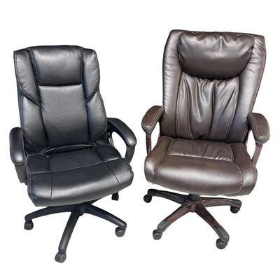 Sale Photo Thumbnail #415: These chairs show signs of wear in areas, including flaking and some wobble. Total of two chairs. You are bidding on the two chairs pictured. [RS]