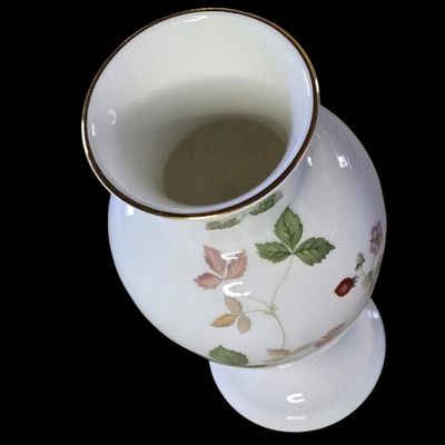 Sale Photo Thumbnail #12: 3) Wedgwood Wild Strawberry Bone China Vase.                           