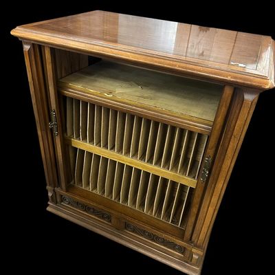 Sale Photo Thumbnail #17: 5) Wood storage cabinet with tambour (roll-up) doors. Local    /Shreveport.  