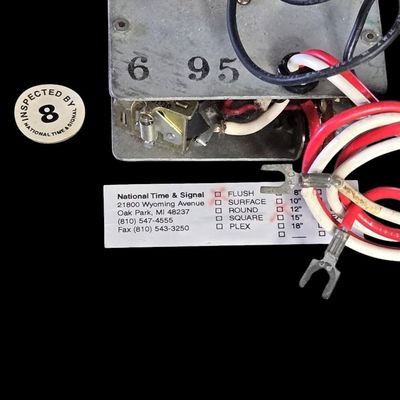 Sale Photo Thumbnail #37: 8} National Time & Signal Hardwire Wall Clock  About 14 in.                           