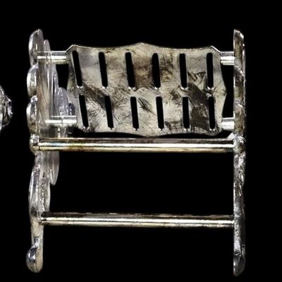Sale Photo Thumbnail #46: Silver Plated Buffet / Napkin Caddies  Group of 3.                           