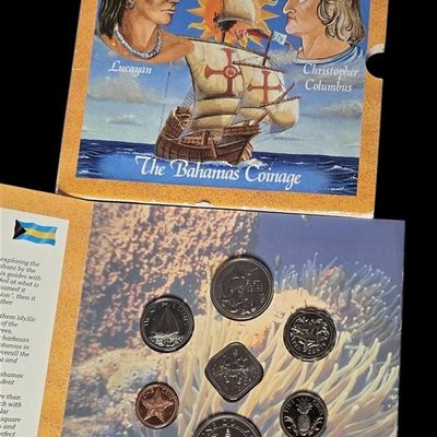 Sale Photo Thumbnail #75:  Lot of 2 Coin Collector Albums  Statehood Quarters and 1992 Bahamas Set.                           