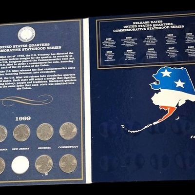 Sale Photo Thumbnail #73:  Lot of 2 Coin Collector Albums  Statehood Quarters and 1992 Bahamas Set.                           