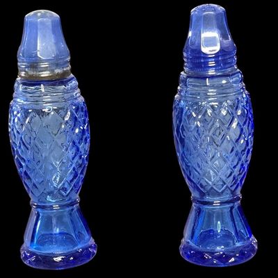 Sale Photo Thumbnail #96:  Avon Fostoria Cobalt Washington / White House Glass  6 Pieces.                           