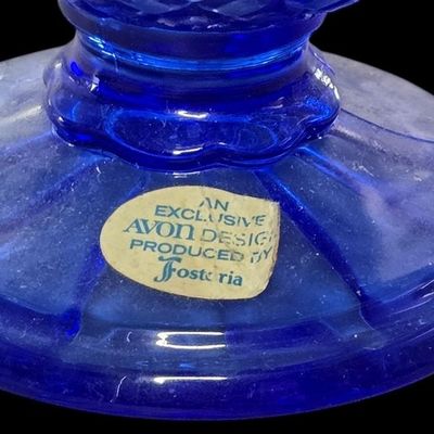 Sale Photo Thumbnail #99:  Avon Fostoria Cobalt Washington / White House Glass  6 Pieces.                           