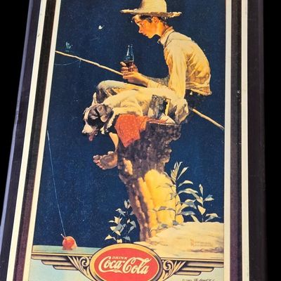 Sale Photo Thumbnail #103:  Lot of 2 Framed Coca-Cola Pictures.                           