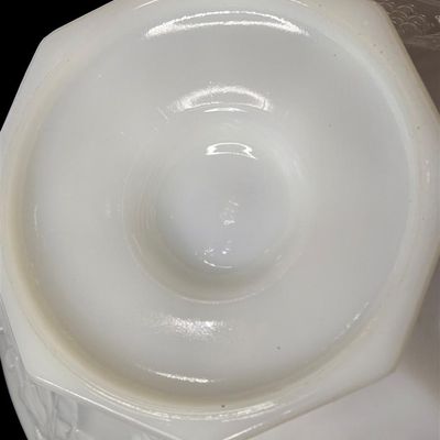 Sale Photo Thumbnail #173:  Milk Glass Grape Compote.                           
