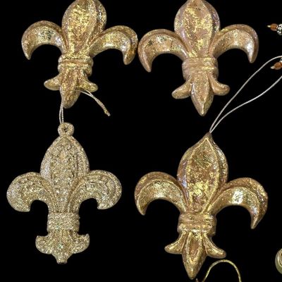 Sale Photo Thumbnail #301:  Lot of Fleur-de-Lis Ornaments.                           