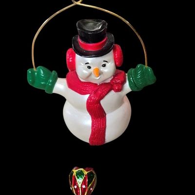 Sale Photo Thumbnail #309:  Lot of Christmas Ornaments including Elf and Bears.                           