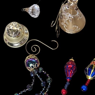 Sale Photo Thumbnail #310:  Lot of Christmas Ornaments including Elf and Bears.                           