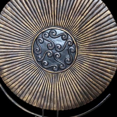 Sale Photo Thumbnail #345:  Large Circular Decorative Art on Stand.                           