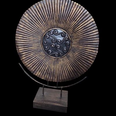 Sale Photo Thumbnail #344:  Large Circular Decorative Art on Stand.                           
