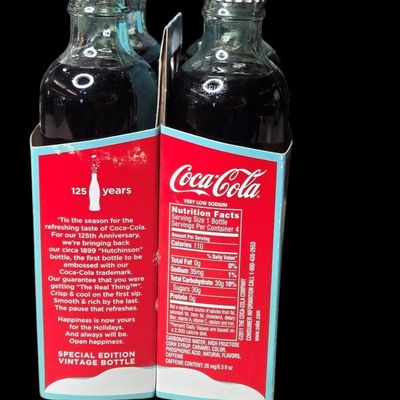 Sale Photo Thumbnail #417:  Coca-Cola 125th Anniversary Hutchinson 4-Pack.                           