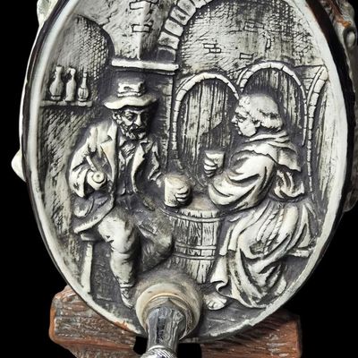 Sale Photo Thumbnail #422:  Banfi Ceramic Barrel Dispenser.                           