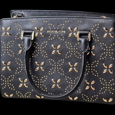 Sale Photo Thumbnail #570:  Michael Kors Selma  black and gold. NWT / display.                      