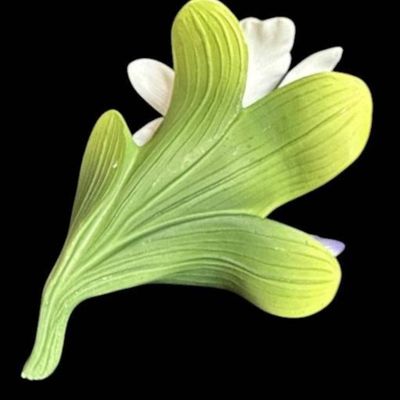 Sale Photo Thumbnail #1050:  Capodimonte Iris Porcelain Flower Figurine  5 Inches.                           
