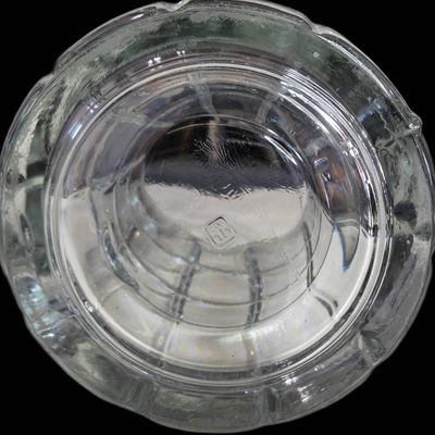 Sale Photo Thumbnail #1117:  Clear Glass Pitcher With Grid Design  9.5 Inches.                           
