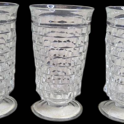 Sale Photo Thumbnail #1145:  American Fostoria Glassware Set  Includes Goblets and Tumblers.                           