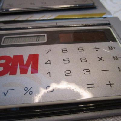 Sale Photo Thumbnail #274: 6 new solar credit card calculators with cases, 2 PF calculators, 1 Elsemate has a stopwatch, calculator & alarm (needs battery), Sharp EL8140 wallet calculator needs battery), see pictures
