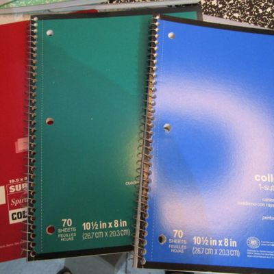 Sale Photo Thumbnail #328: New Michael Graves Laptop sleeve13-1/2" x 11-1/2" x 2", 4 composition books 100 pgs. each, 3 college ruled notebooks, 1 box 5000 staples, see pictures