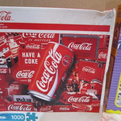 Sale Photo Thumbnail #335: Coca-Cola puzzle 1000 pieces, Hands Learning Stacking cards, Maisto VW toy car 1:37 scale & doors open , Salt Lake Bees trading cards 2016 new unopened