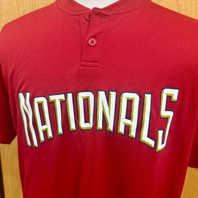 Majestic Washington Nationals Cool Base Henley Jersey - Size L