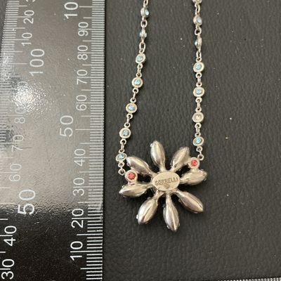 Sorrelli Crystal Floral Pendant Necklace with Beaded Chain