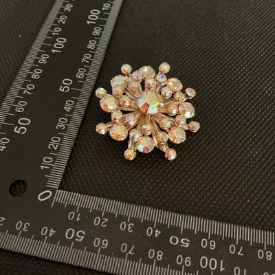 Vintage Aurora Borealis Rhinestone Starburst Brooch