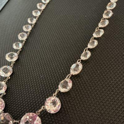 Vintage Graduated Crystal Paste Riviera Choker Necklace