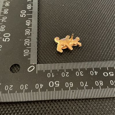 Vintage Gold Tone Blue Crystal Teddy Bear Lapel Pin / Tack