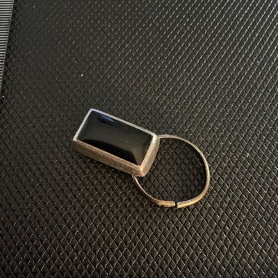 Sterling Silver 925 & Black Onyx Keychain / Key Ring Clip