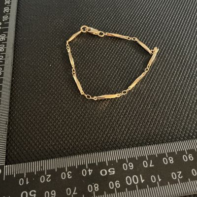Gold-Tone Bar Link Chain Bracelet