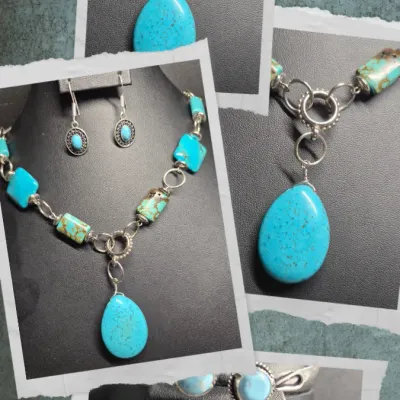 Vintage SW American Indian Turquoise ~ Pendant / Bracelet / Earrings
