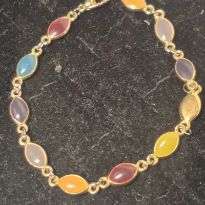16" Amber/Honey Lamp Work Glass/Seed Bead Multistrand Necklace/Bracelet/Earring
