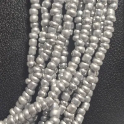 1980's-90's SEED BEAD 12 Strand Necklace & Bracelet + Pierced Earring SET