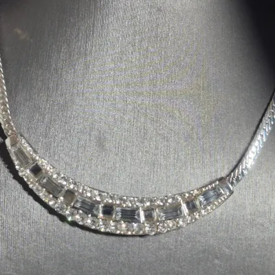 Christina Collection Necklace & silver-tone Bracelet + Earrings