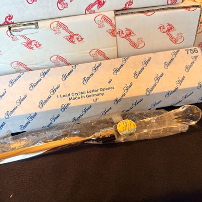 Sale Photo Thumbnail #21: Princess House lead crystal letter opener with original box and protective sleeve, made in Germany.