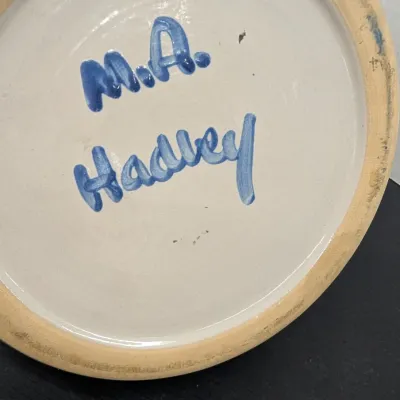 M.A. Hadley Hand-Painted Pottery Lidded Pitcher Jar
