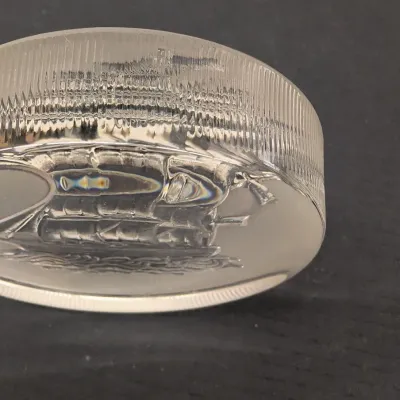 Nautical Schooner Glass Paperweight 3 1/2"