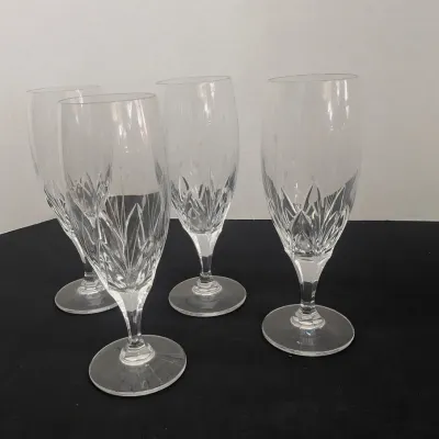 Crystal Etched Iced Tea Glasses