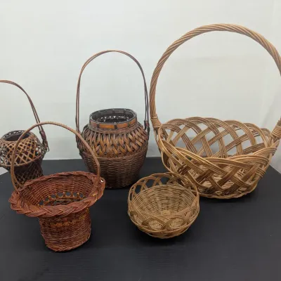 Several Different Sizes Of Woven Baskets #1