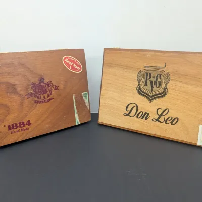 Vintage Empty Cigar Boxes Cuesta Rey Int Vintage 1884 Dominican Republic & DE PVG Don Leo SELLO DE GARANTIA #2