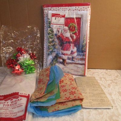 Sale Photo Thumbnail #59: 8 new gift boxes, 12 new bows, 1 new 100-sheet pkg of white tissue paper, 21 sheets of tissue paper, see pictures