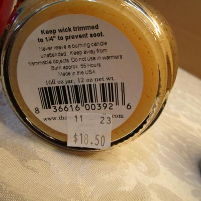 Sale Photo Thumbnail #194: Superscented Crème Brule 12 net wt., Gingerbread 5.7 oz, scented pillar (2.76" x 5.79"), See pictures